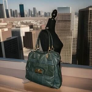 Coach Kristen Teal Leather Hobo Bag 14223